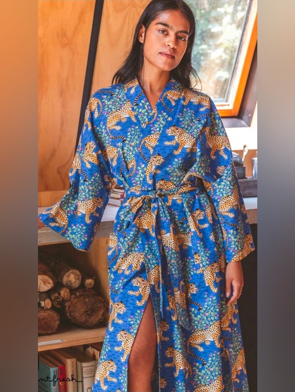 Printfresh Bagheera Robe in Sapphire 2x
